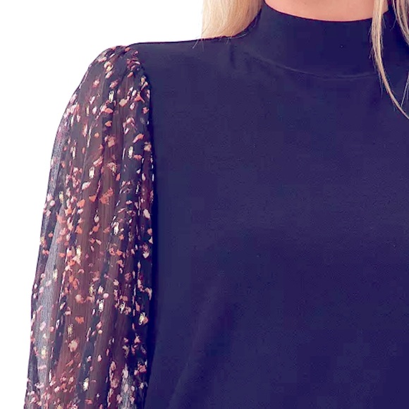 CeCe Women’s Mock-Neck Knit Top - Picture 3 of 3